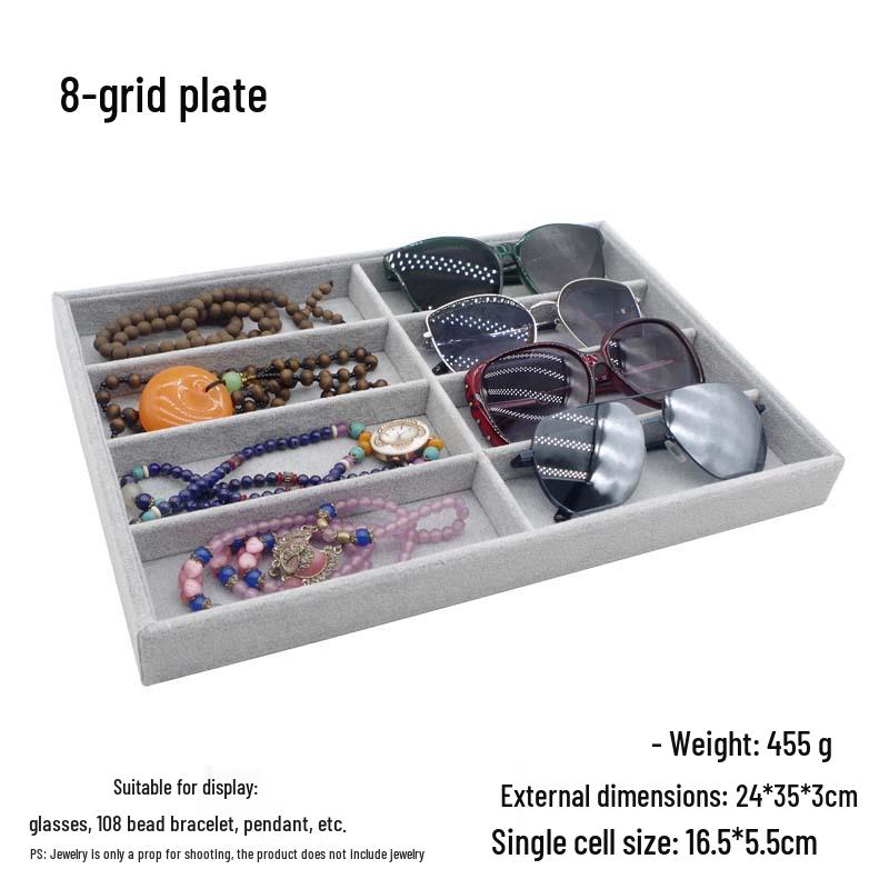 Zestaw biżuterii z lodowego aksamitu: Taca, Rama, Manekin, Przechowywanie naszyjników i bransoletek