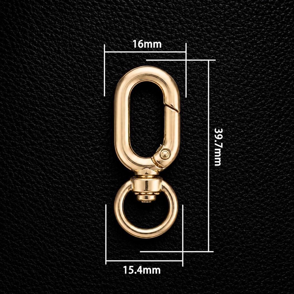 Versatile White Heart Zinc Alloy Keychain Connector with Irregular Shape and Spring Clasp