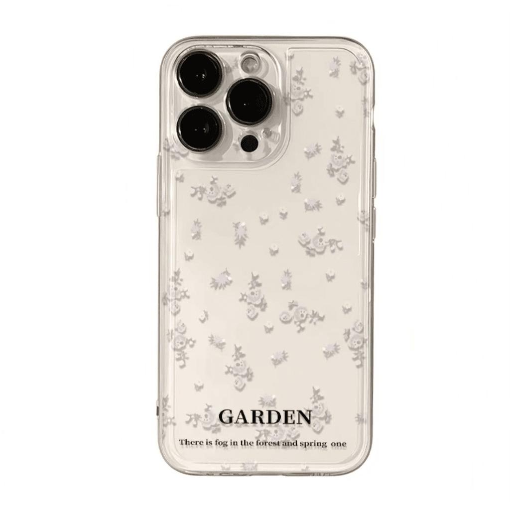 Fresh English Purple floral iPhone17Promax mobile phone case for Apple 16promax space case 15