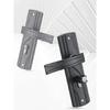 Door Handle Lock Manganese Steel Silent Bearing Universal Door Lever Lock Set with Keys for Home Bedroom Black