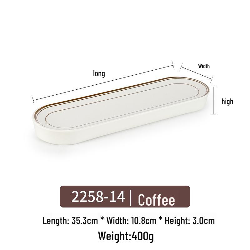 

Melamine Decorative Long Plate: Imitation Porcelain for Restaurants - Ideal for Hot Pot, Sushi, Dessert, and More.