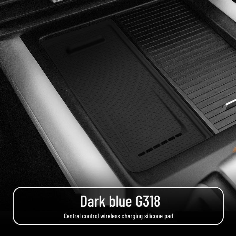 Deep Blue G318 Wireless Charging Silicone Pad for Car Console Decoration