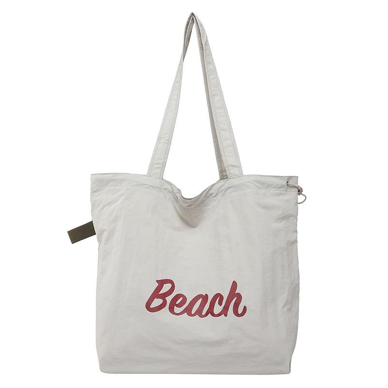 Spring and Summer Casual Simple Large-capacity Fashion Commuter Tote Bag Female Students Class Lightweight Versatile Shoulder Cloth Bag