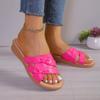 Fashion 2024 New Fashion Solid Color Women's Thick-soled Beach Slippers New Summer Flat Heel Slippers Sandals Women's Casual Slippers