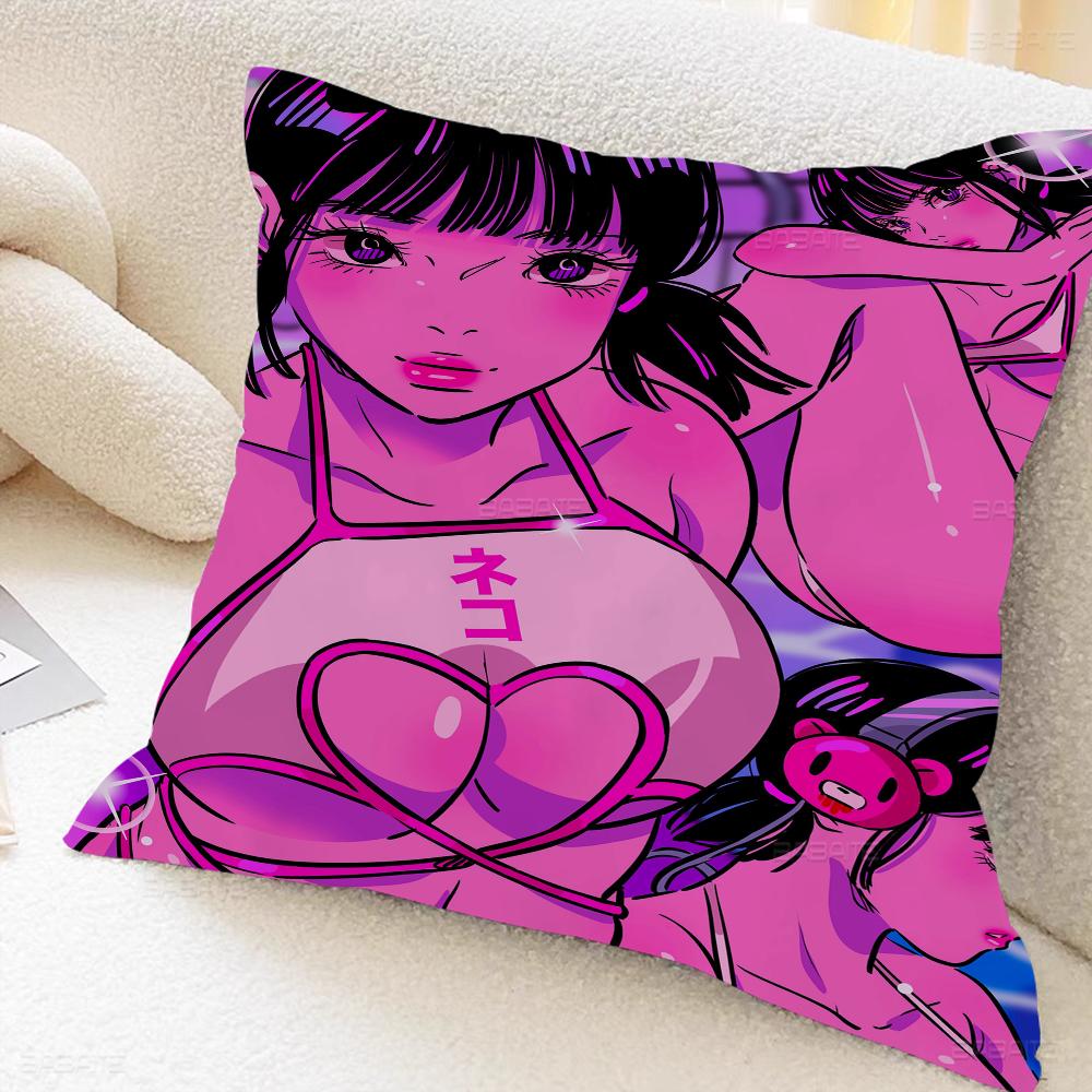 Ins Japanese Anime Cushion Cover Decorative Pillow Sofa Home Decor Case Pillow Cases