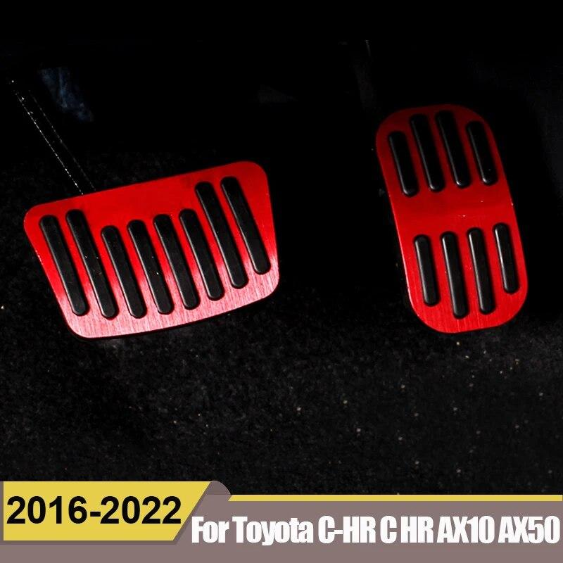 Aluminum Car Accelerator Footrest Pedals Plate Brake Pedal Cover For Toyota C-HR CHR AX10 AX50 2016-  2022 Accessories