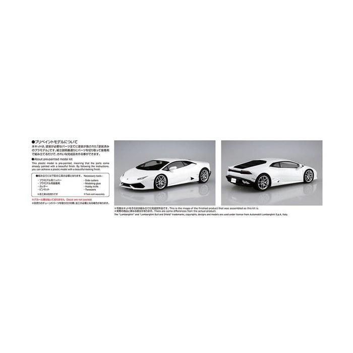 AOSHIMA 1/24 Pre-Painted Model Series 2014 Lamborghini Huracan (White) 04-B Green