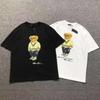 Herrenmode Lässiges Rundhals-T-Shirt Lässiger Streetstyle mit Teddybär-Grafik Aufdruck Kurzarm-Oberteile