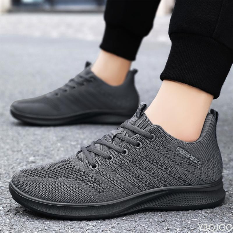 Fashion Men's Sports Spring New Polyurethane Lightweight Casual Single Shoe Solid Color Versatile Mesh Breathable Sports Shoes Sneakers