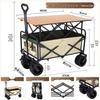 Foldable Outdoor Camping Picnic Cart with Dual-Use Table