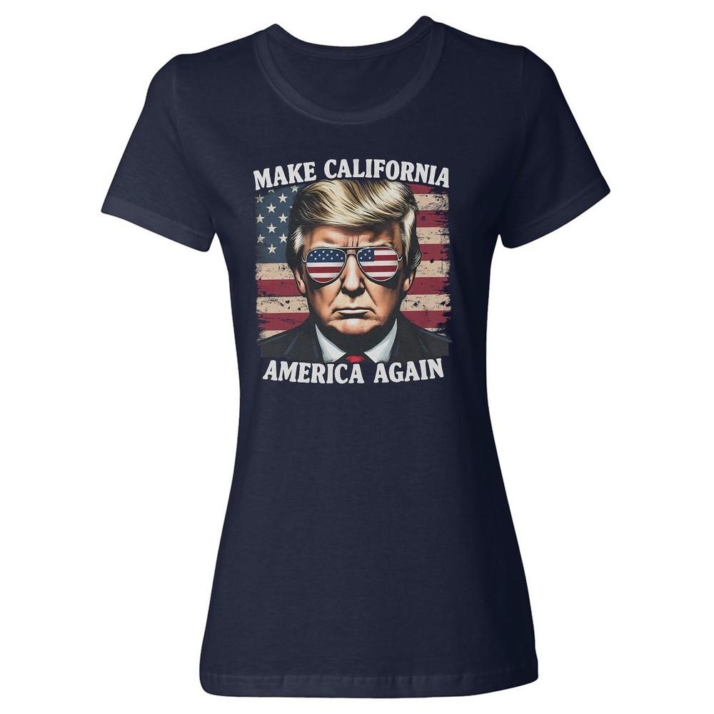 Make California America Again - LA Protests Ladies  Crewneck T-Shirt Unisex T-Shirt XL