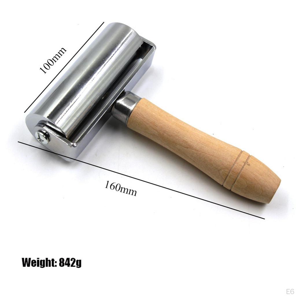 DIY Leder Rand Roller Rillen Rad Kleber Laminieren Werkzeug Creaser Glatter Holz Griff