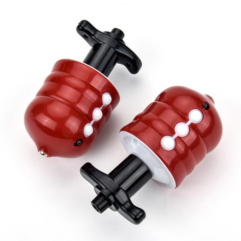 Electric Gyroscope Toy Colorful Lights Music Function Automatic Rotation Gyroscope for Kids Red