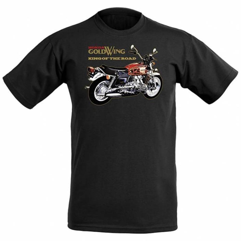 Honda Mens and Womens Tshirt Summer Brand Cotton Retro Tee Honda Gold Wing Shortsleeved Spring Autumn Motorcycle Cycling Top