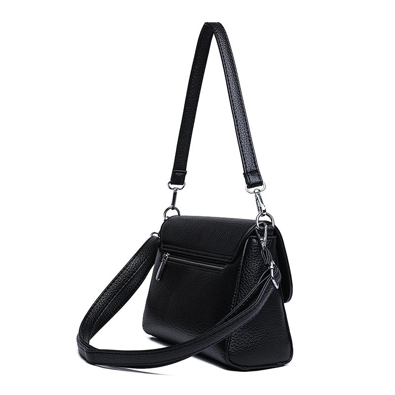 Sac Bandoulière en Cuir Souple pour Femmes Sac à Épaule Aisselle Grande Capacité Commuter Petit Sac Carré