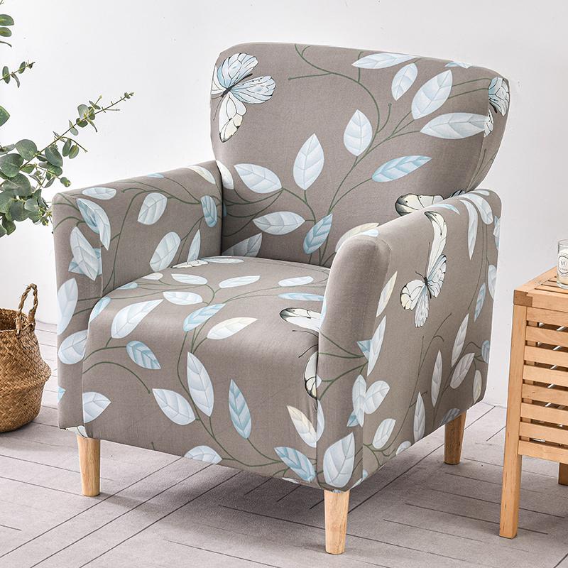Single Armchair Slipcover Stretch Sofa Covers for Living Room Chair Cover with Anti Slip Foam Sticks Bar Counter Hotel Tub Club