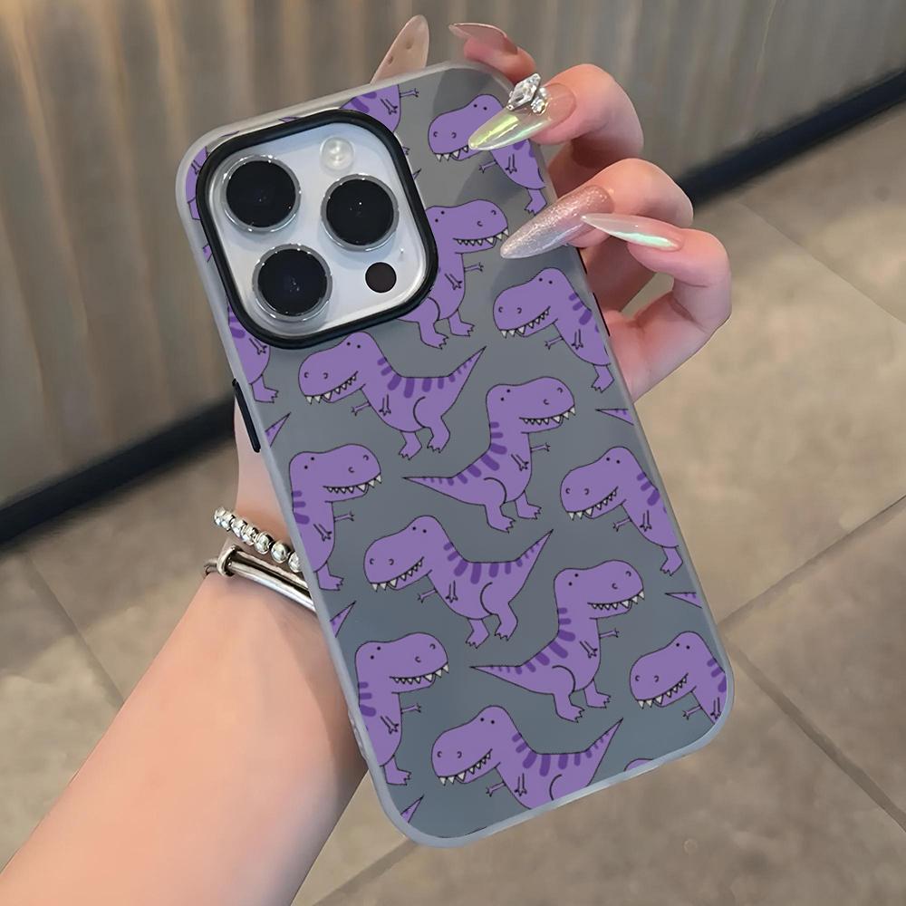 

Cartoon Cute Dinosaur Phone Case Soft Matte Candy For IPhone 17 16 15 14 Pro Max Plus 13 12 11 Transparent Bumper Cover iPhone 16 Pro Max