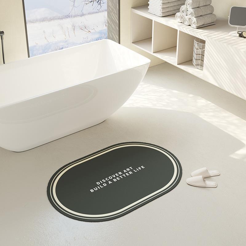 Moderne minimalistische Badezimmer-Antirutschmatte Toilette Leicht zu reinigen Saugfähige Fußmatte Toilette Kann von Hand gewaschen werden Imitation Diatomeenerde-Matte