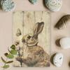 Vintage Humor Rabbit Metal Wall Poster for Home Cafe