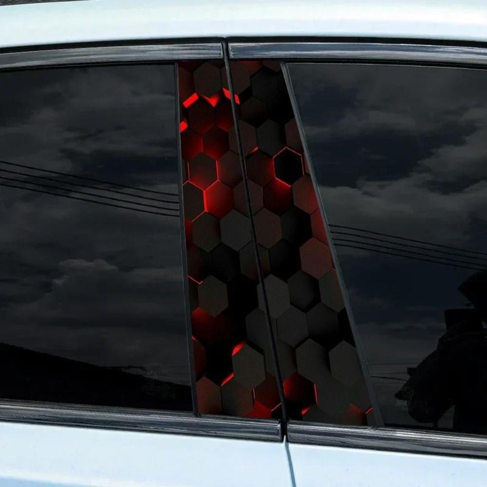 

New Honeycomb Car Stickers Waterproof DIY B Pillar Covers Self-adhesive Scratch Resistant Car Styling Decoration Sticker