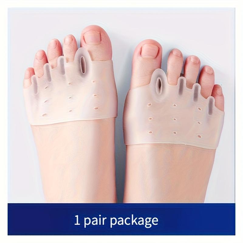 Hallux Valgus-korrigerare med tåseparerare, framfotskuddar för fem tår för silikonskor för kvinnor