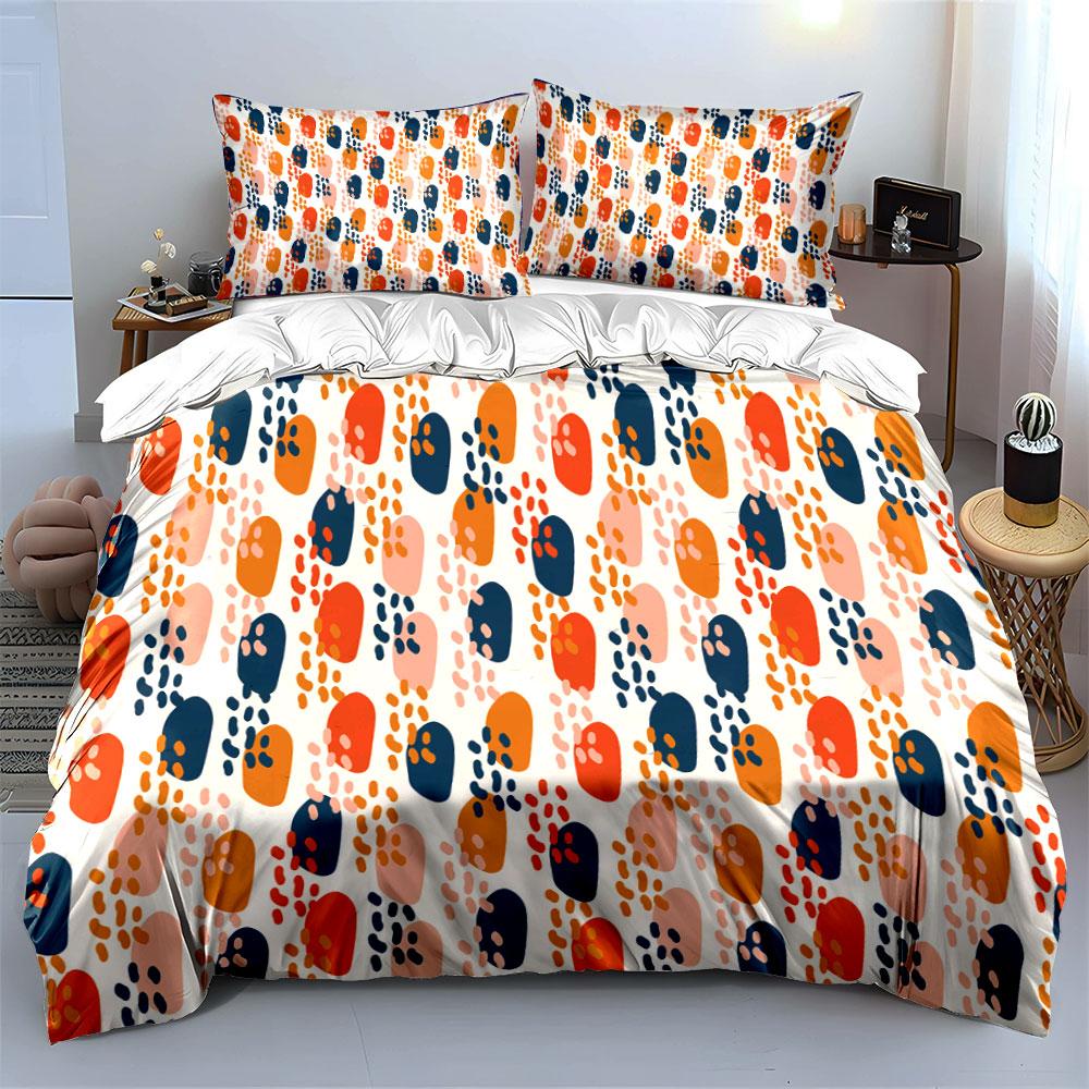 Abstract Colorful Dot Design Bedding Duvet Cover Set Duvet Cover Pillowcases (1 * Duvet Cover 2 * Pillowcases, without duvet insert)
