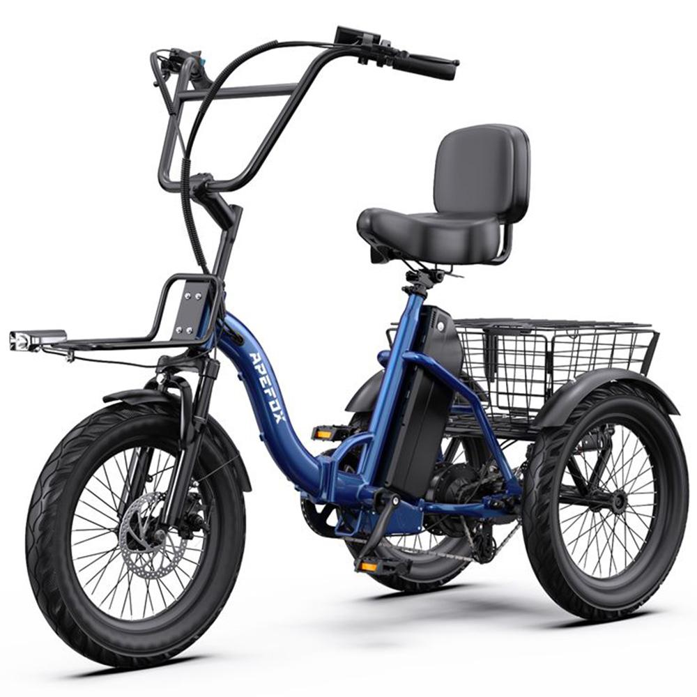 Elektrický bicykel Apefox Rh30 18" koleso 500W motor Mestský elektrický nákladný bicykel 48V 15Ah Dvojité kotúčové brzdy 7 rýchlostí Maximálny dojazd 70 km Modrý