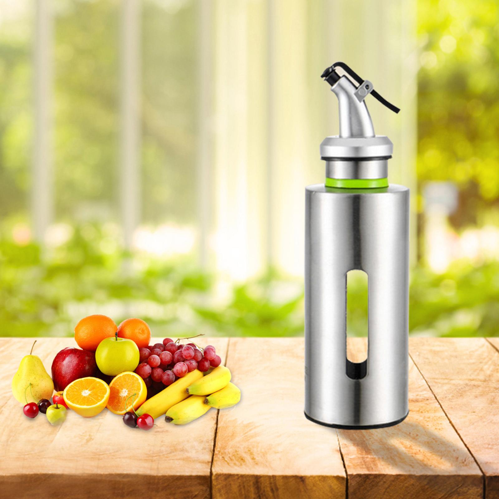 

150ml Stainless Steel Oil Bottle Leak Proof Soy Sauce Vinegar Dispenser