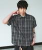 Awodeijeu Day Off Roll-Up Crop Check Short Sleeve Shirt [3 Colors]