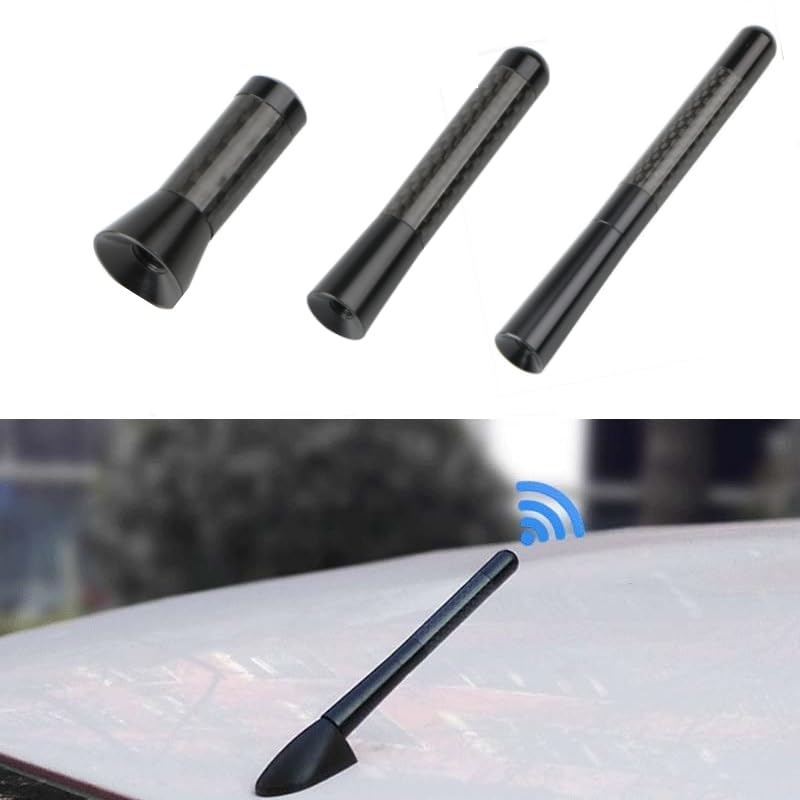 AU180 Carbon Antenna, Car Antenna, Black, Replacement Short Antenna, 3.1 Inches (8 Cm), 3.1