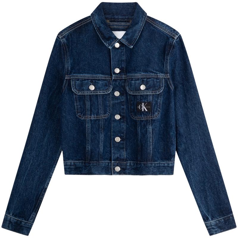 

Calvin Klein Vintage Studded Short Denim Jacket Women jackets Denim-Blue J223670 XS