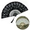 Lace Vintage Lace Hand Fan Tassel Pendant Dance Handheld  Fan Embroidered Folding Fan  Home Decor