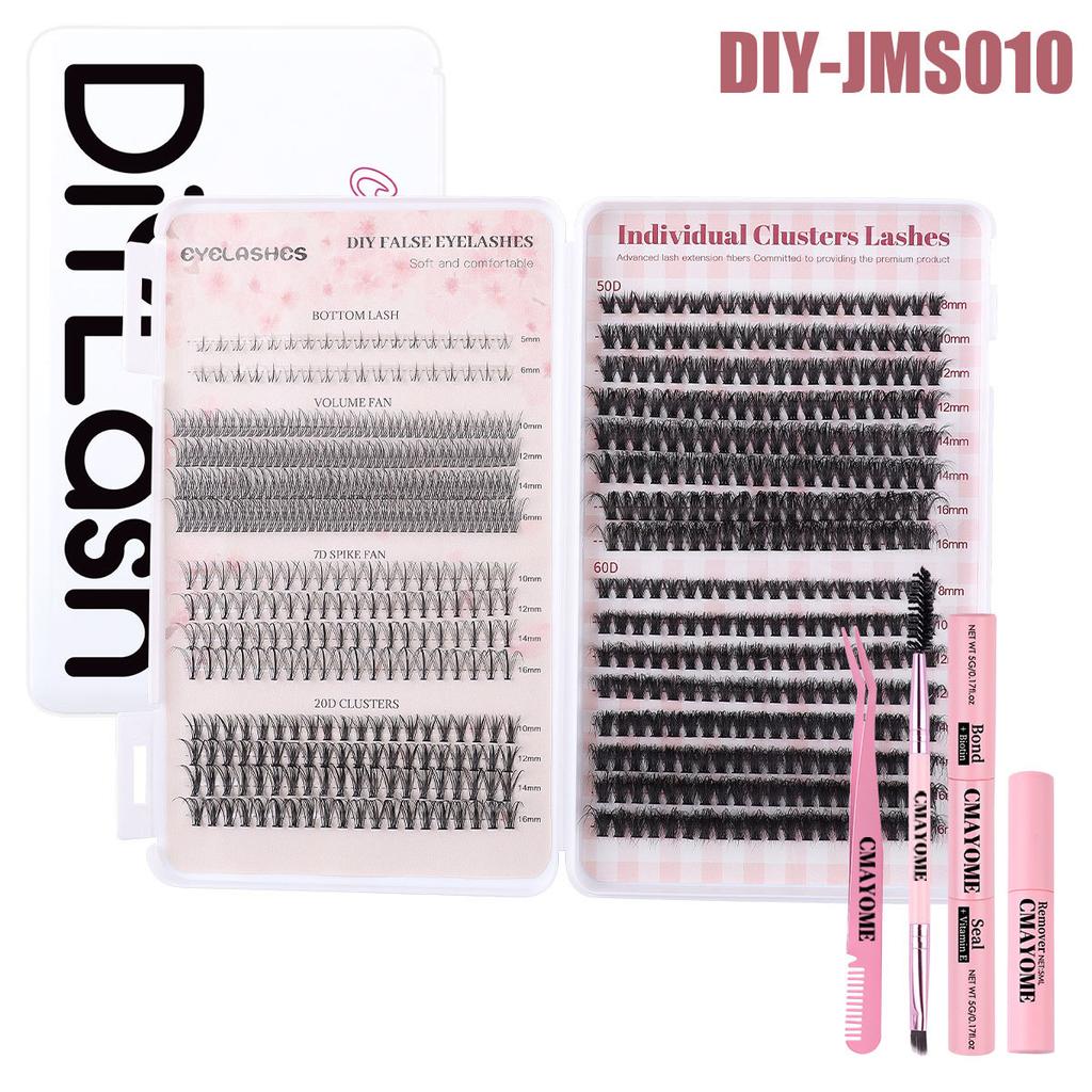 Diy Single Tuft False Eyelashes Fluffy Thick Eyelashes 30 + 40D Mixed Dress Eyelash Book Set