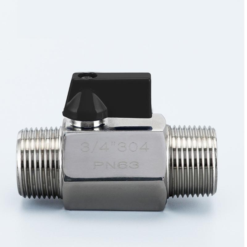 Multipurpose Temperature Resistant 304 Stainless Steel 1/4" Miniature Ball Valves Compact Size Threaded End Connection