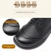 Women's Soft Sole Leather Chunky Heel Round Toe Lace-Up Shoes - Comfortable Plus Size for Autumn