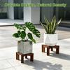 Pine Wood Flower Pot Rack Brown Wood Grain Cross Display Stand Tabletop Plant Shelf  Living Room