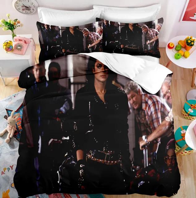 Michael Jackson Bedding Set Single Twin Full King Size Musical Genius Bed Linen Adults Teens Bedroom Duvet Cover Set Super Star