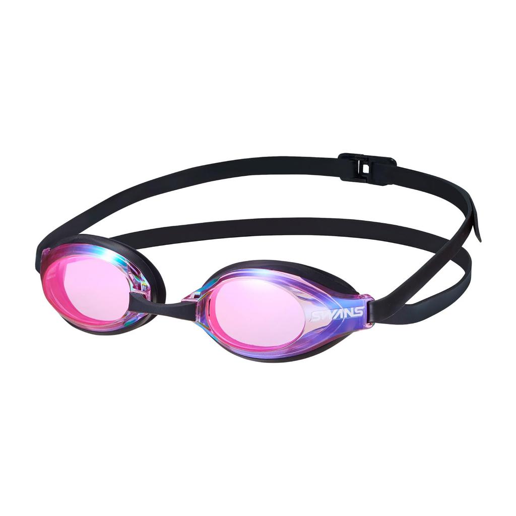 SWANS AQUALIGHTNING LAVRU Racing Swimming Made in Lavender x Flash Ruby FINA Approved SR-3Mre Goggles, Japan, Mirror, Anti-Fog, Cushioned,