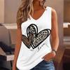 Débardeurs Imprimés Motif Cœur 3D pour Femmes Entraînement Yoga Gymnastique Chemises de Sport d'Été Imprimées Grandes Tailles Débardeurs Exclusivité Saint-Valentin