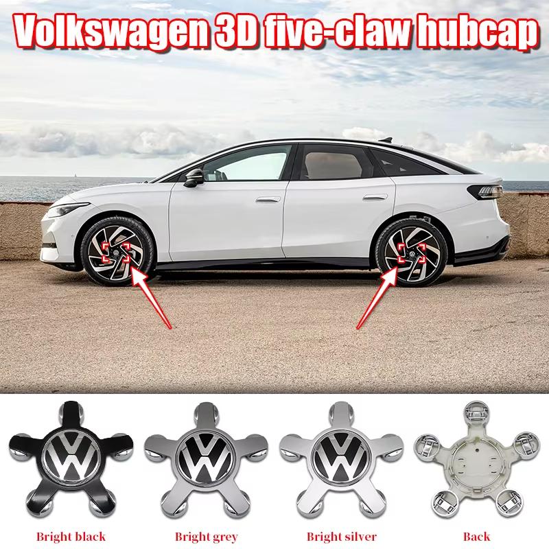 FD08-4pcs 135mm Volkswagen Car Wheel Center Cap Hub LOGO Covers Accessories For VW Golf Passat Tiguan Polo Jetta Beetle MK5 6 7 8
