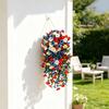 Patriotic Red White Blue Hanging Flowers Artificial Morning Glory Flower Vine UV Resistant Fake Plants for 4th of July Memorial Day Independence Day