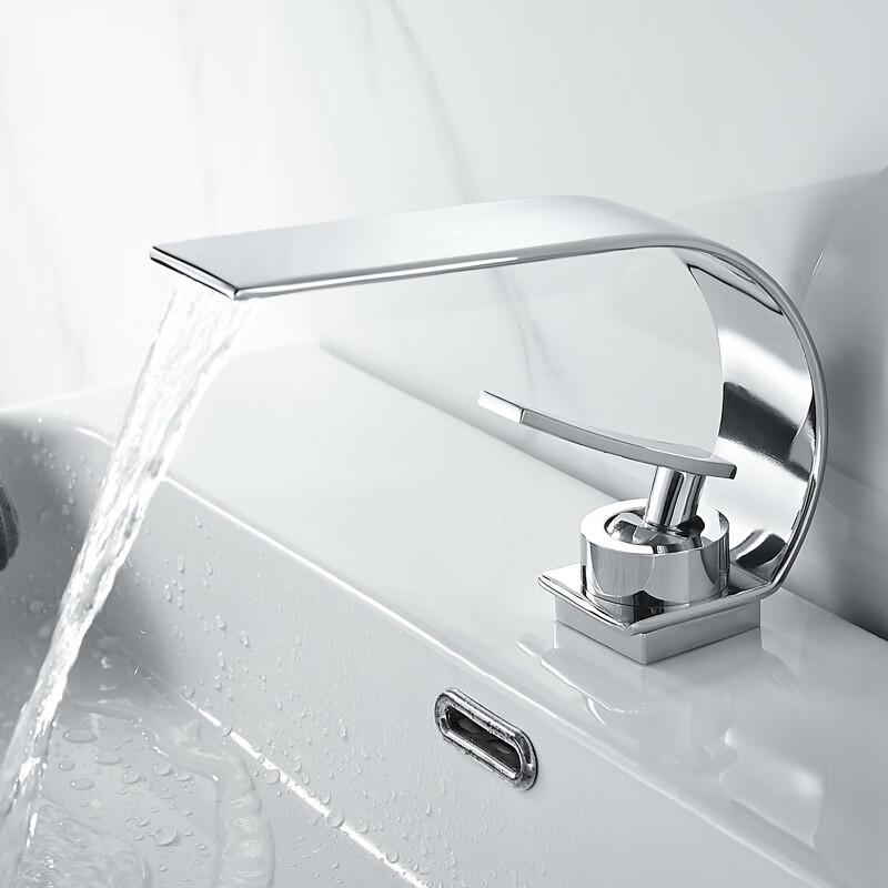Copper Hot & Cold Waterfall Basin Faucet