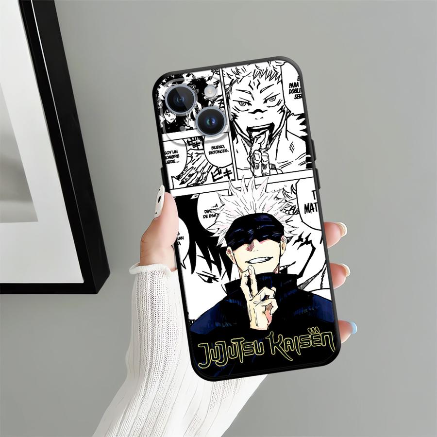 Anime J-Jujutsu K-Kaisen Case for iPhone 12 17 16 Pro Max 7 8 15 Plus X XS XR 13 Mini 11 14 17Air SE Soft Back Phone Cover
