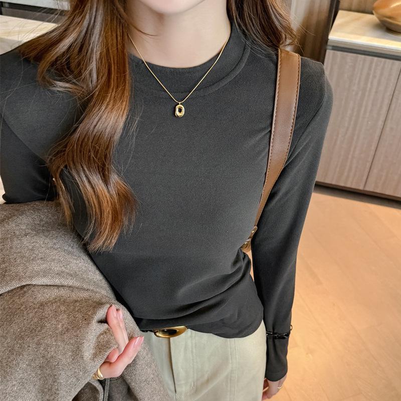 

Женская рубашка высокого класса с прямыми плечами и длинными рукавами 2024 года — осенне-зимняя версия из микронной кокосовой шерсти L (suitable for 115-135 lbs)