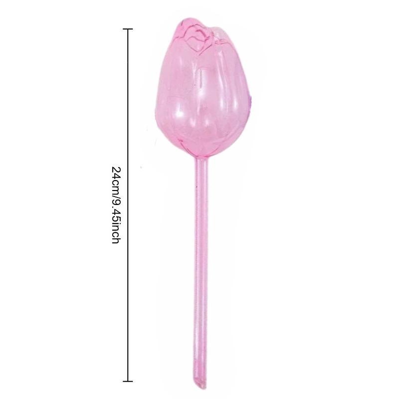 1/8Pcs Pink Tulip Plant Watering Balls, Automatic Plant Waterers Drippers, Self-Watering Globes for Indoor & Outdoor Plants
