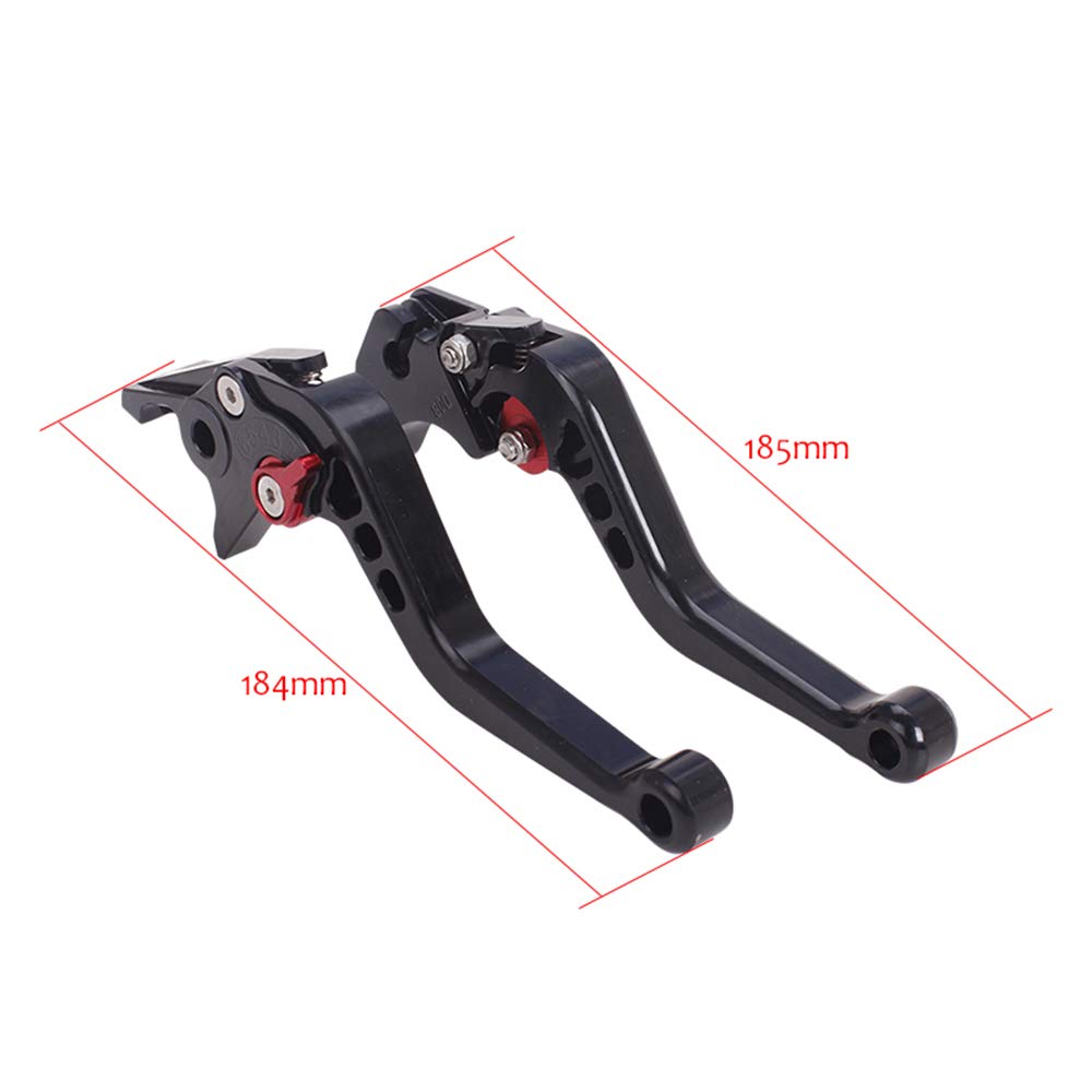 Aluminum Brake Clutch Lever Set, 6 Levels of Adjustment, For Honda General Purpose CBR250, VFR400, CB400, RVF400, NSR250, CB250 (Gold)