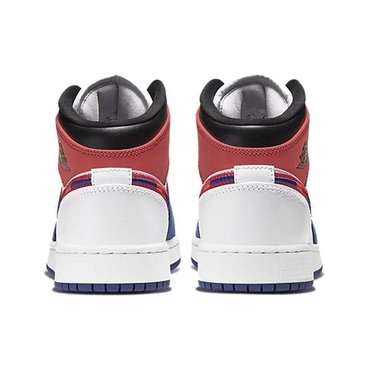 Jordan 1 Mid Rush Blue University Red GS BQ6931-146