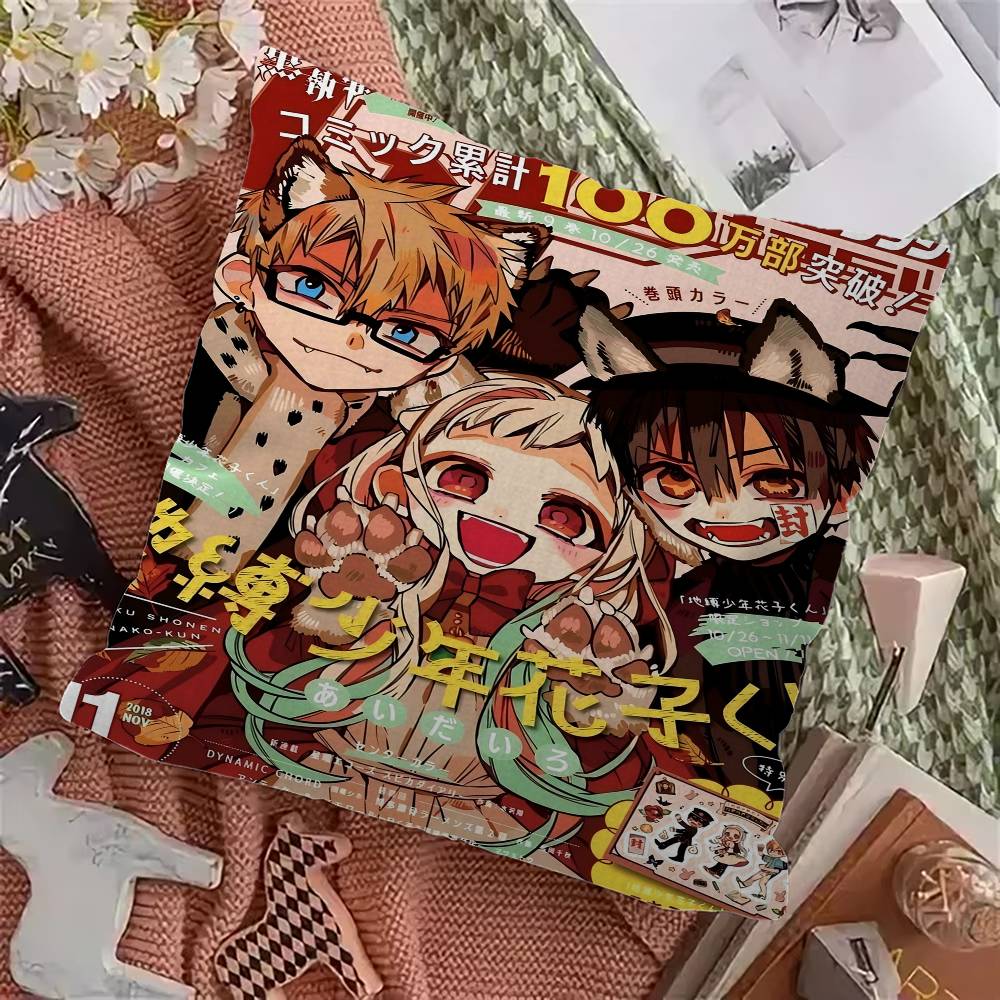 Toilet-Bound Hanako-kun 45*45cm Cushion Cover Pillow Cover Decor Pillowcase Home Pillowcase For Couch Pillow