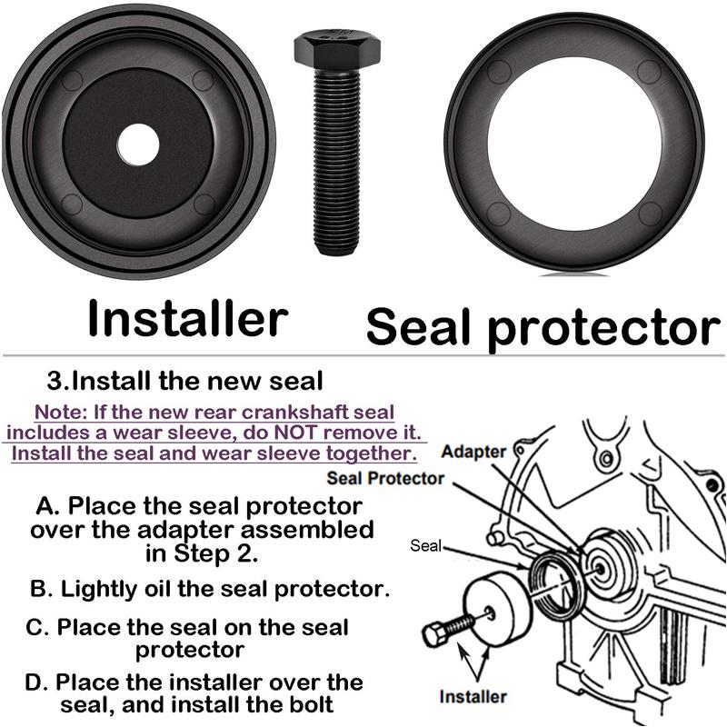 7834 Rear Crankshaft Seal Installer , No. 303-5524 for Ford 1993–1997 Aerostar; 1993–2004 Ranger & Explorer W/ 4.0L V6 Engine