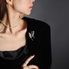 Luxury Lily of the Valley Freshwater Pearl Brooch – High-End Floral Lapel Pin for Women